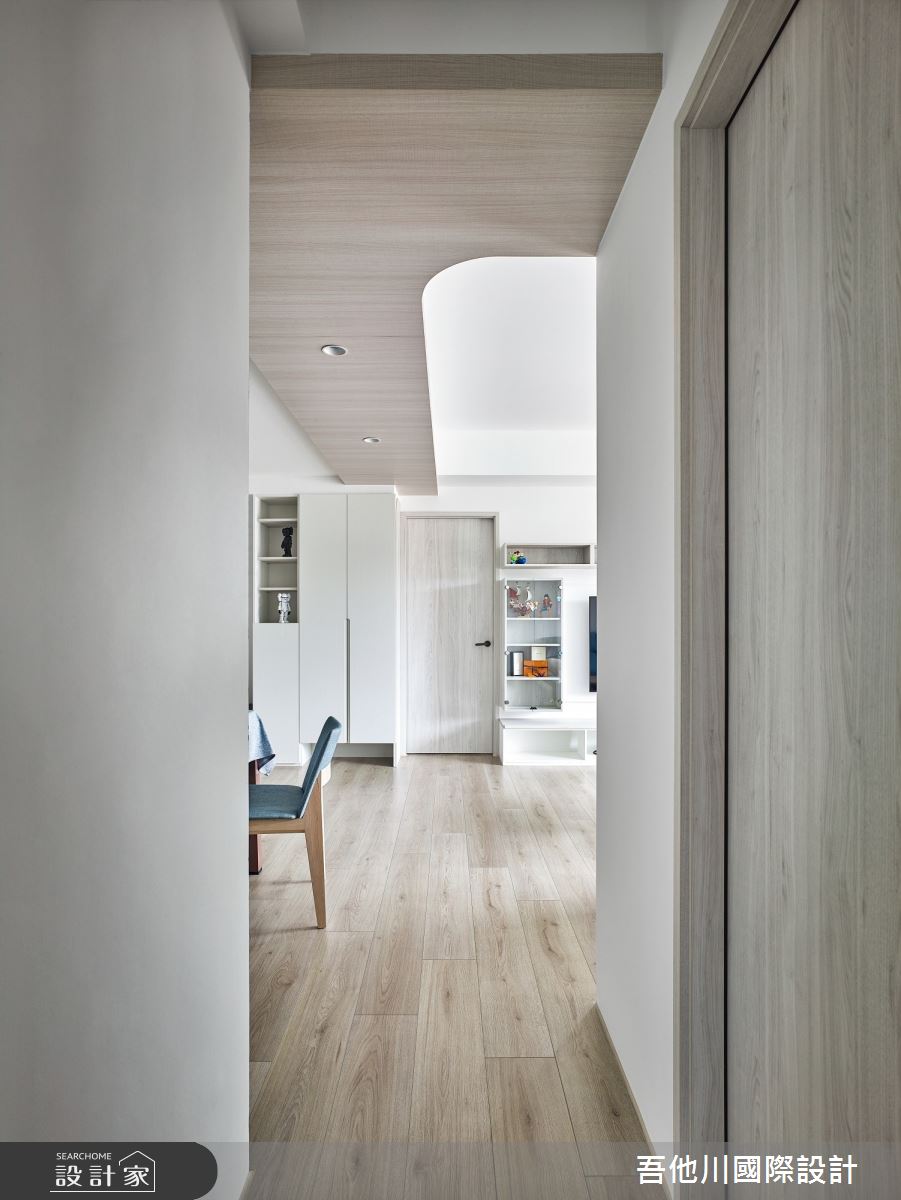 28坪新成屋(5年以下)＿混搭風走廊案例圖片＿吾他川室內設計＿吾他川_微妙關係_新竹東區之12