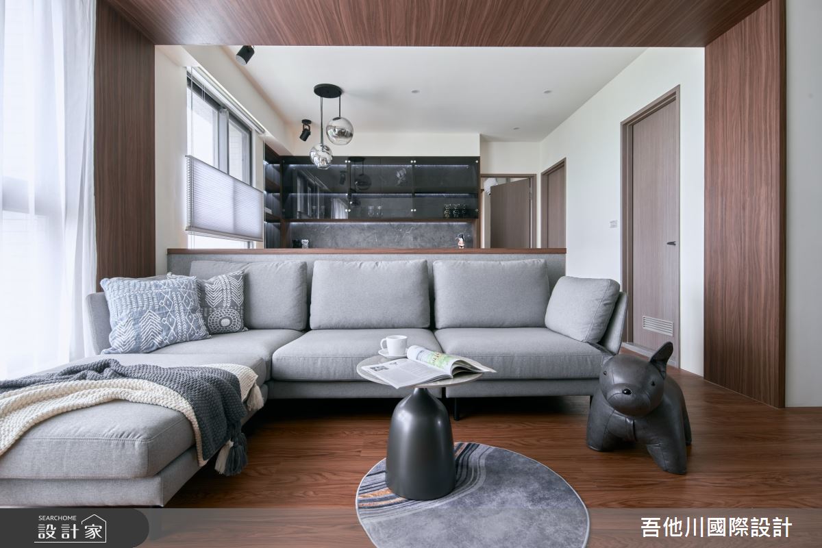 28坪新成屋(5年以下)＿現代風客廳案例圖片＿吾他川室內設計＿吾他川_克里羅奧_新竹香山之7