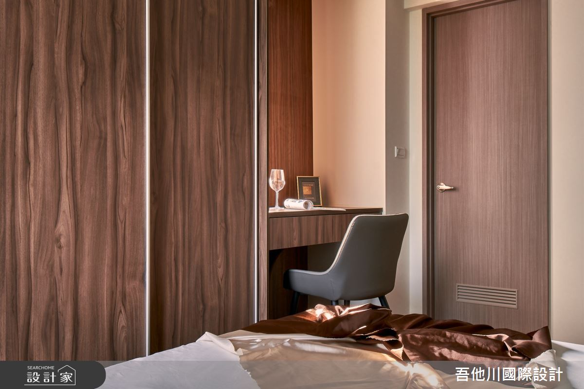 28坪新成屋(5年以下)＿現代風臥室案例圖片＿吾他川室內設計＿吾他川_克里羅奧_新竹香山之17