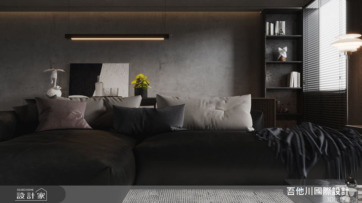 35坪新成屋(5年以下)＿簡約風客廳案例圖片＿吾他川室內設計＿吾他川_深呼吸_新竹東區之6