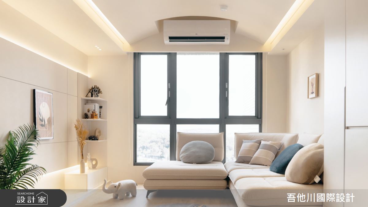 25坪新成屋(5年以下)＿北歐風客廳案例圖片＿吾他川室內設計＿吾他川_時序_新竹香山區之5