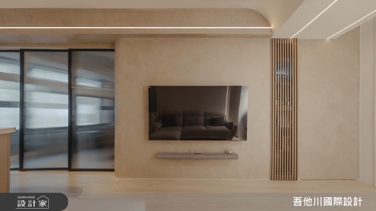 預售屋＿簡約風客廳案例圖片＿吾他川室內設計＿吾他川_拾光居所之7