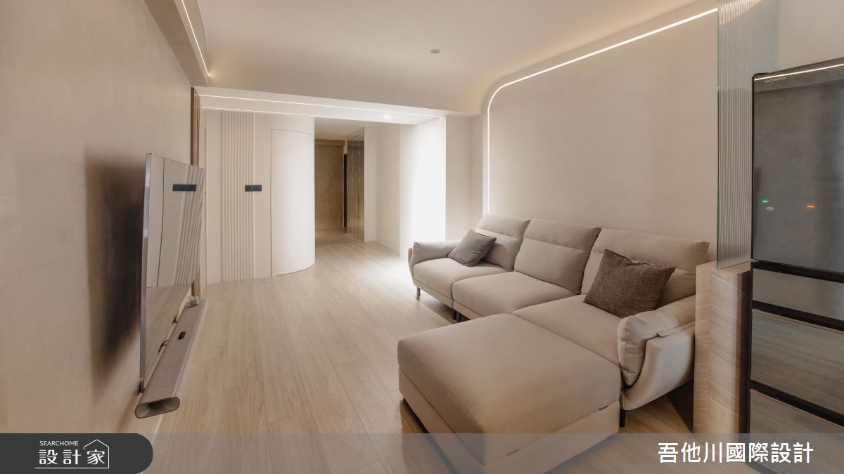 預售屋＿簡約風客廳案例圖片＿吾他川室內設計＿吾他川_拾光居所之6