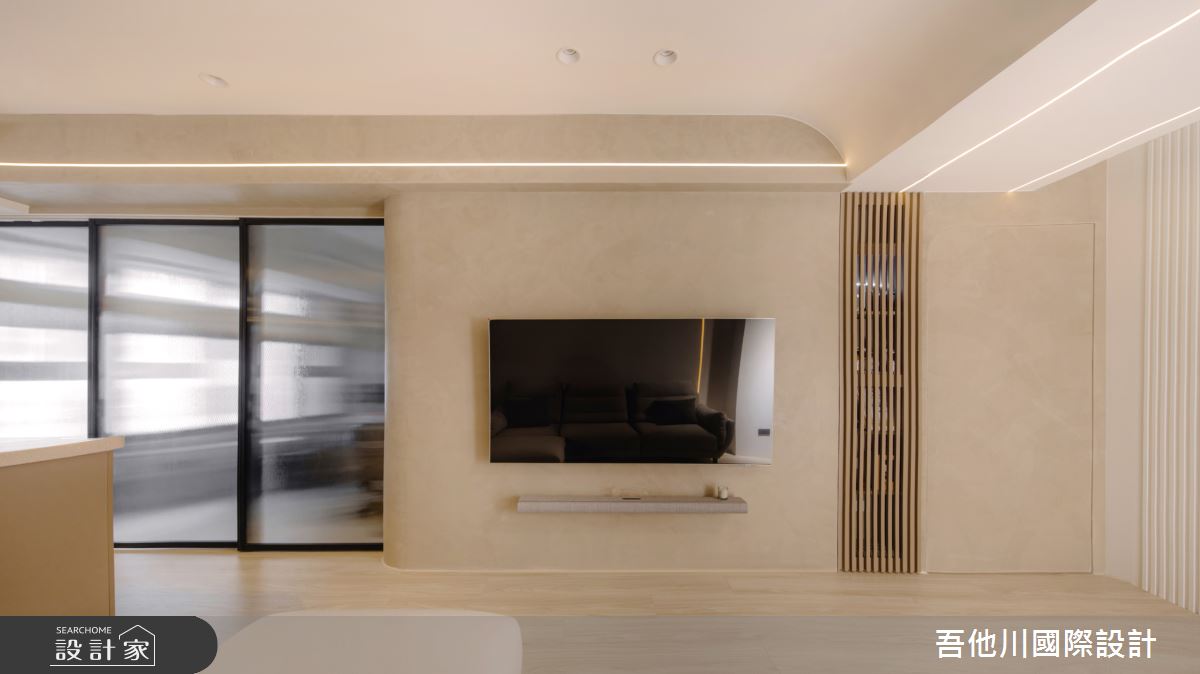 預售屋＿簡約風客廳案例圖片＿吾他川室內設計＿吾他川_拾光居所之8