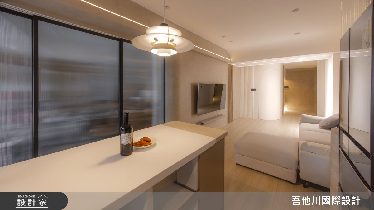 預售屋＿簡約風客廳餐廳廚房中島案例圖片＿吾他川室內設計＿吾他川_拾光居所之13