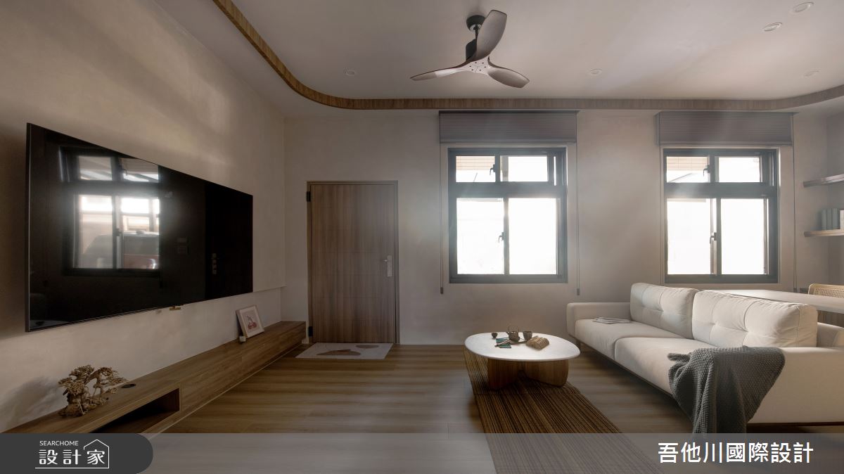 24坪新成屋(5年以下)＿侘寂風玄關客廳案例圖片＿吾他川室內設計＿吾他川_侘-日宅_苗栗之1