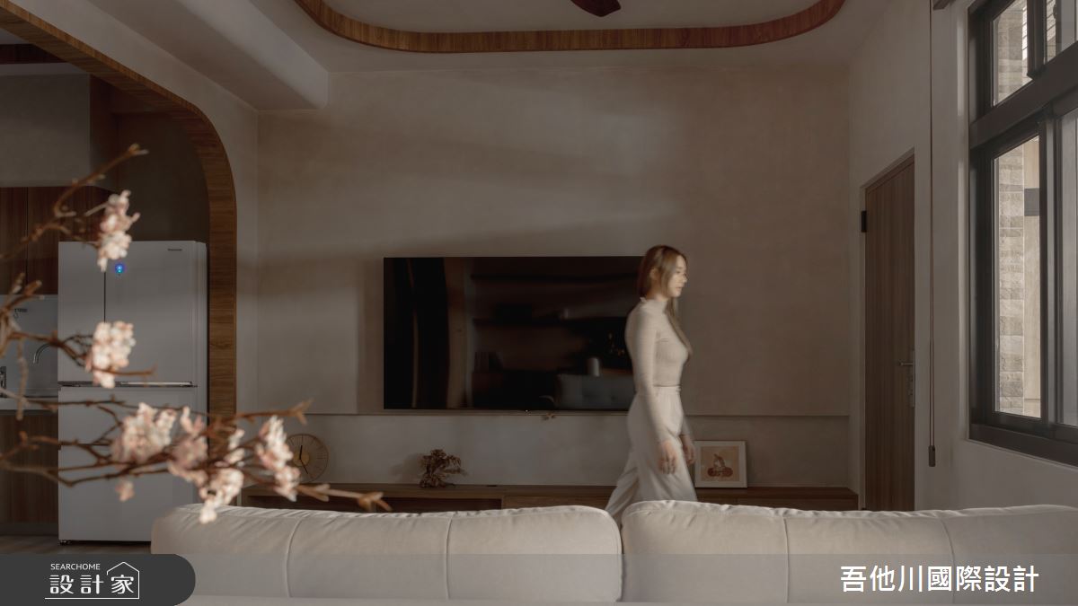 24坪新成屋(5年以下)＿侘寂風玄關客廳案例圖片＿吾他川室內設計＿吾他川_侘-日宅_苗栗之4