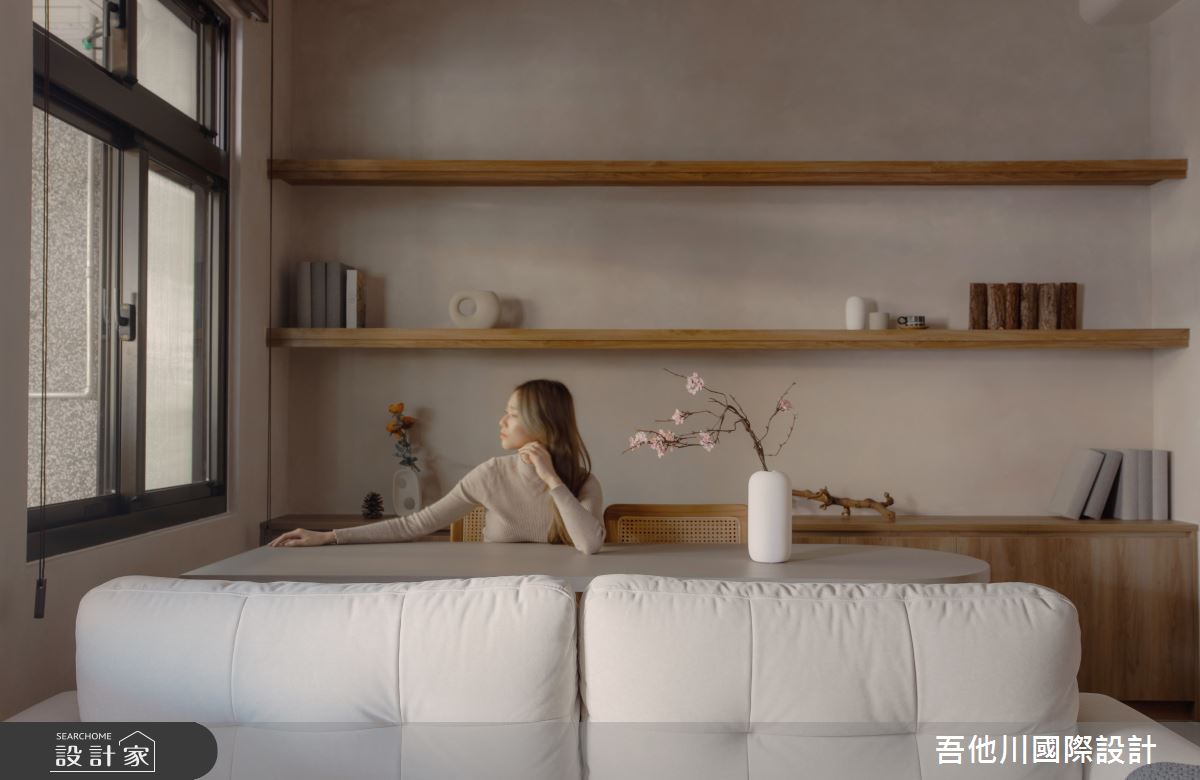 24坪新成屋(5年以下)＿侘寂風客廳書房案例圖片＿吾他川室內設計＿吾他川_侘-日宅_苗栗之11