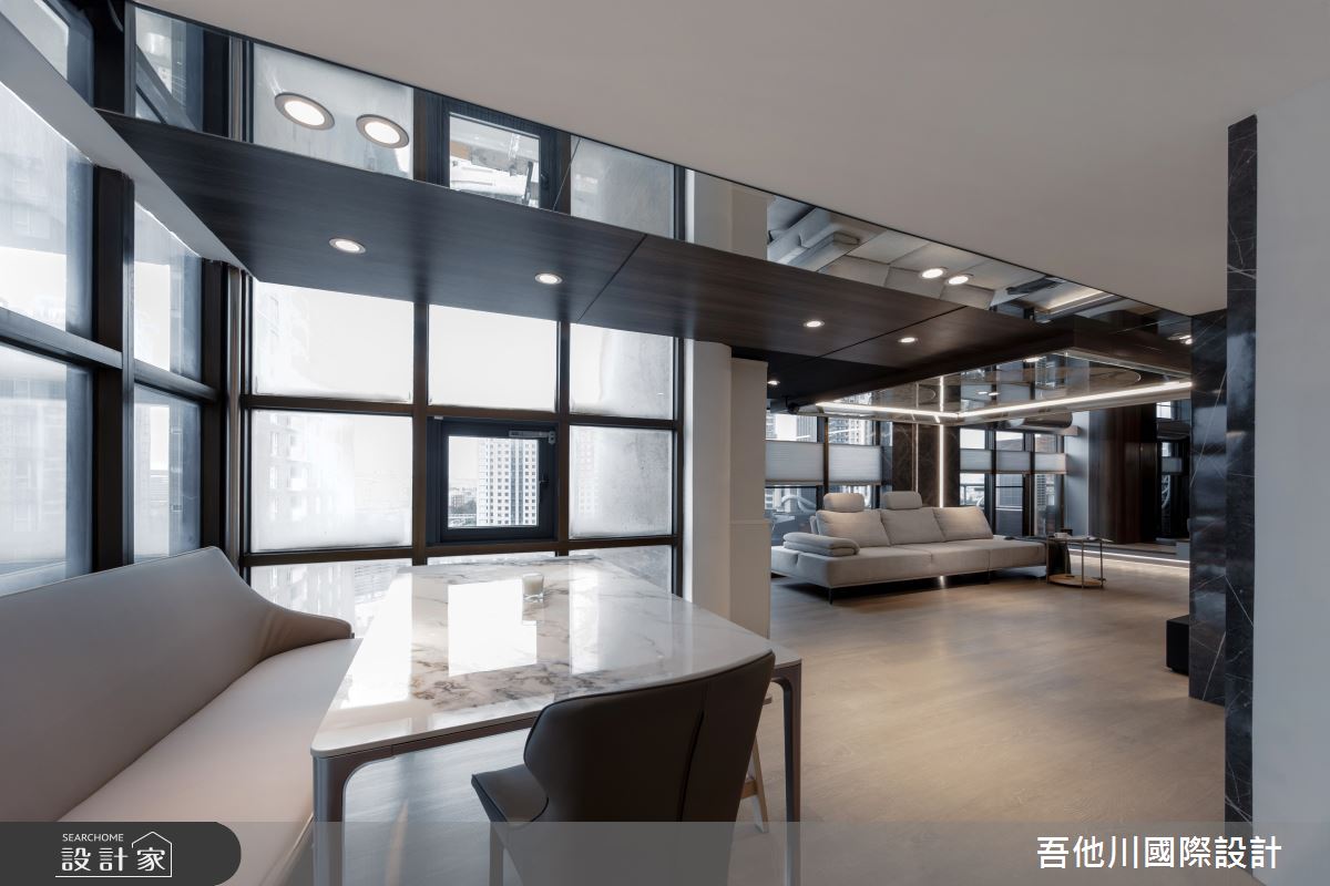 42坪老屋(16~30年)＿現代風客廳餐廳案例圖片＿吾他川室內設計＿吾他川_星芒耀影_新竹東區之9