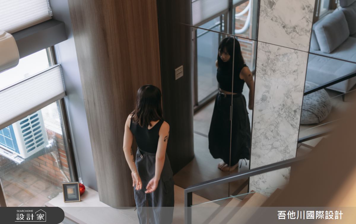 42坪老屋(16~30年)＿現代風樓梯案例圖片＿吾他川室內設計＿吾他川_星芒耀影_新竹東區之12