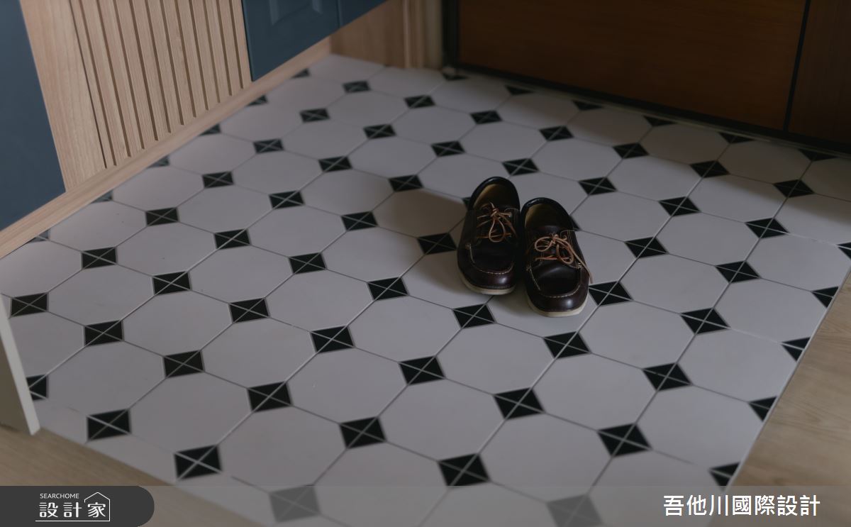 新成屋(5年以下)＿混搭風玄關案例圖片＿吾他川室內設計＿吾他川_微醺巴黎_新竹東區之30