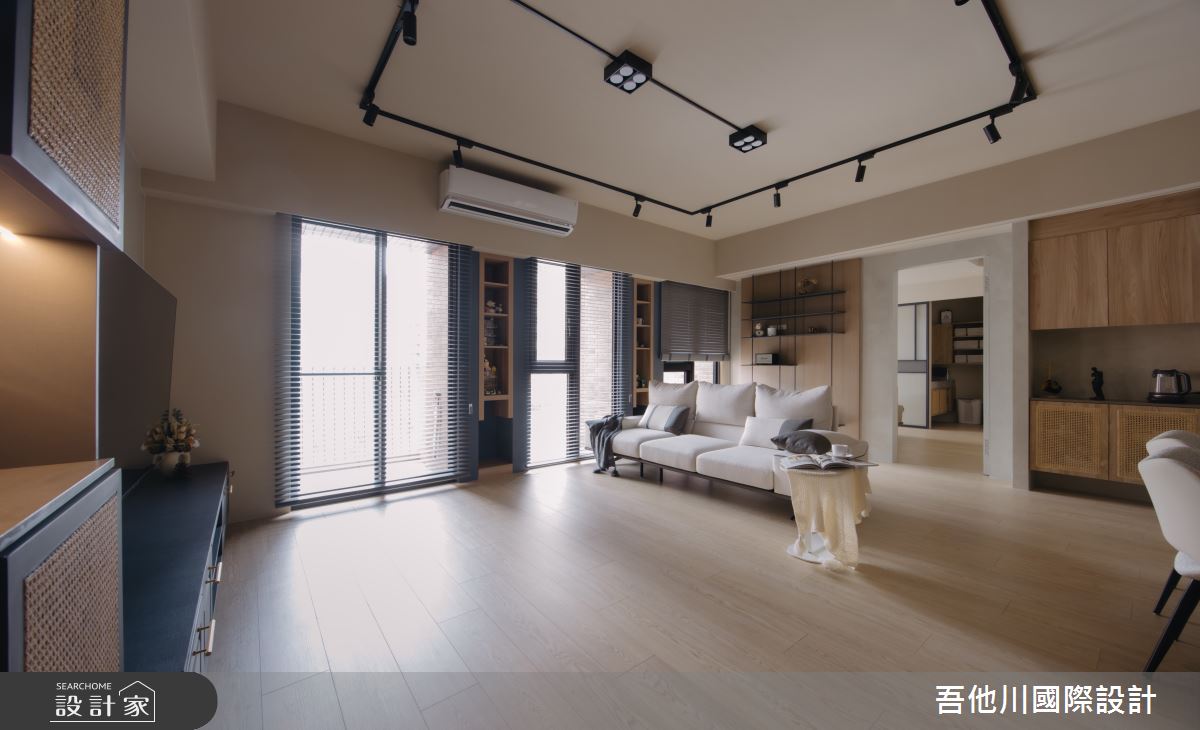 新成屋(5年以下)＿混搭風客廳案例圖片＿吾他川室內設計＿吾他川_微醺巴黎_新竹東區之5