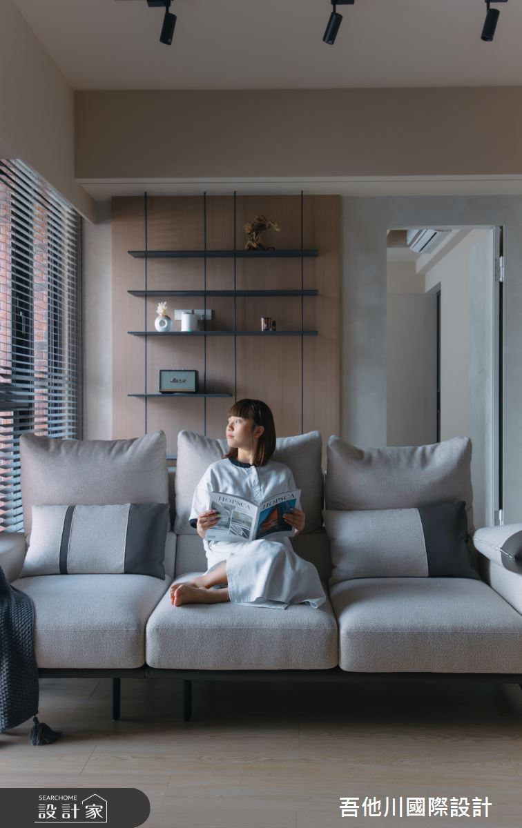 新成屋(5年以下)＿混搭風客廳案例圖片＿吾他川室內設計＿吾他川_微醺巴黎_新竹東區之12