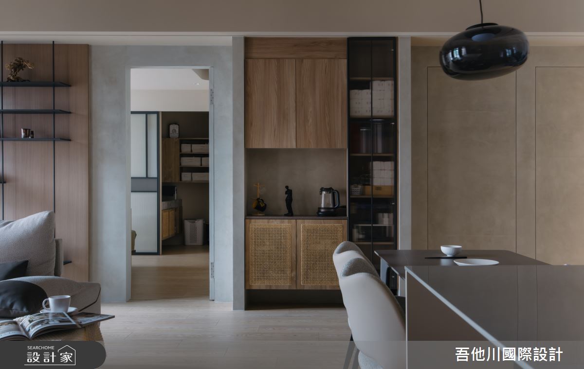 新成屋(5年以下)＿混搭風餐廳中島案例圖片＿吾他川室內設計＿吾他川_微醺巴黎_新竹東區之19