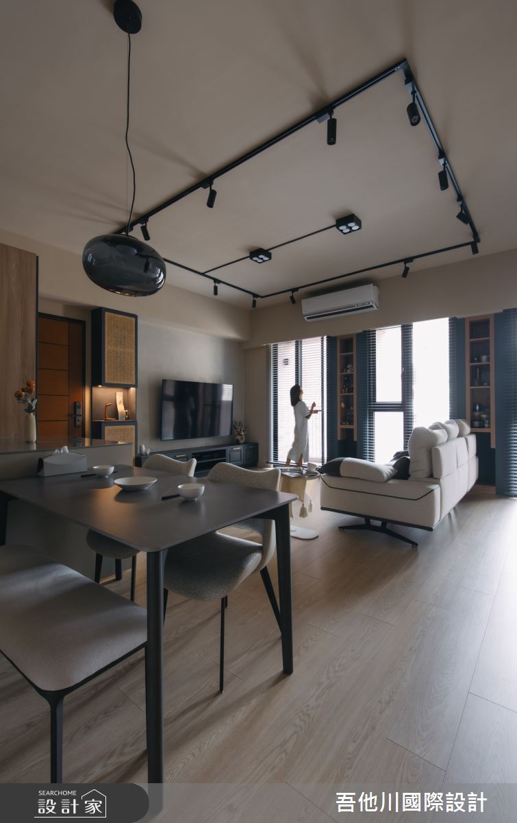 新成屋(5年以下)＿混搭風客廳餐廳案例圖片＿吾他川室內設計＿吾他川_微醺巴黎_新竹東區之24