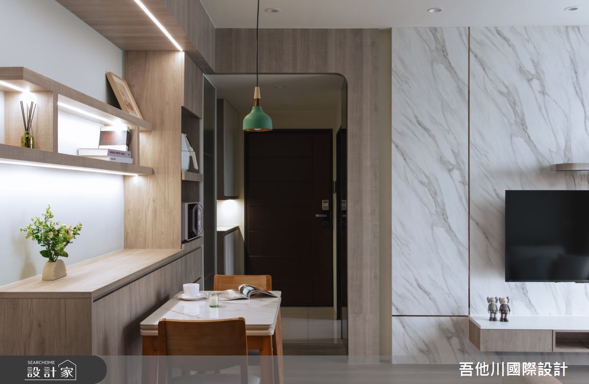 15坪預售屋＿北歐風玄關客廳餐廳案例圖片＿吾他川室內設計＿吾他川_時光染懶之4