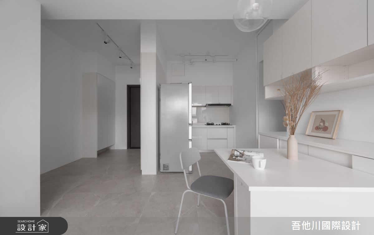 13坪預售屋＿簡約風玄關餐廳廚房案例圖片＿吾他川室內設計＿吾他川_嫩芽_新竹竹東之4