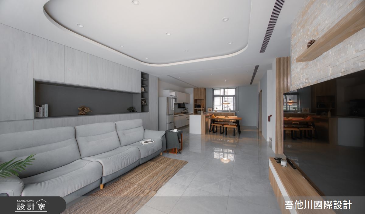 42坪預售屋＿北歐風客廳餐廳廚房中島案例圖片＿吾他川室內設計＿吾他川_自然之境之9