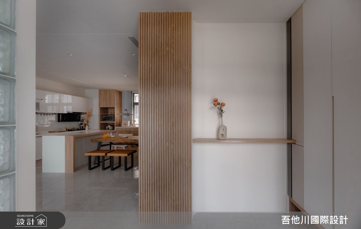 42坪預售屋＿北歐風玄關餐廳廚房中島案例圖片＿吾他川室內設計＿吾他川_自然之境之3
