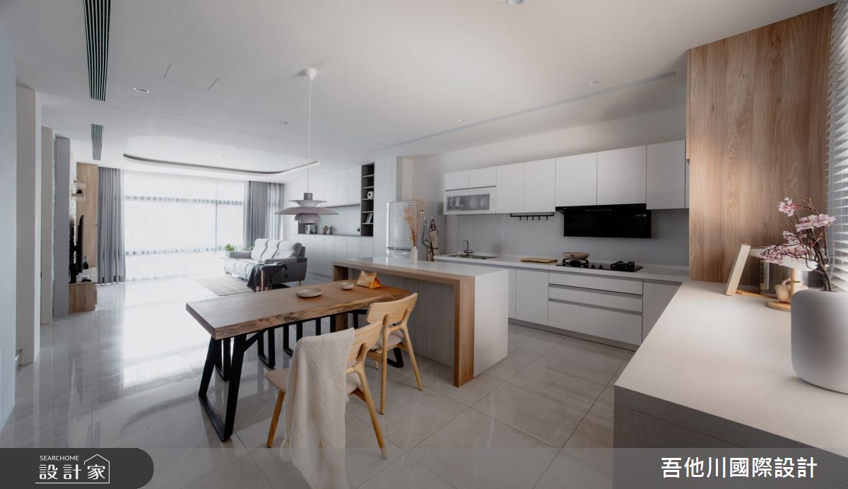 42坪預售屋＿北歐風客廳餐廳廚房中島案例圖片＿吾他川室內設計＿吾他川_自然之境之13