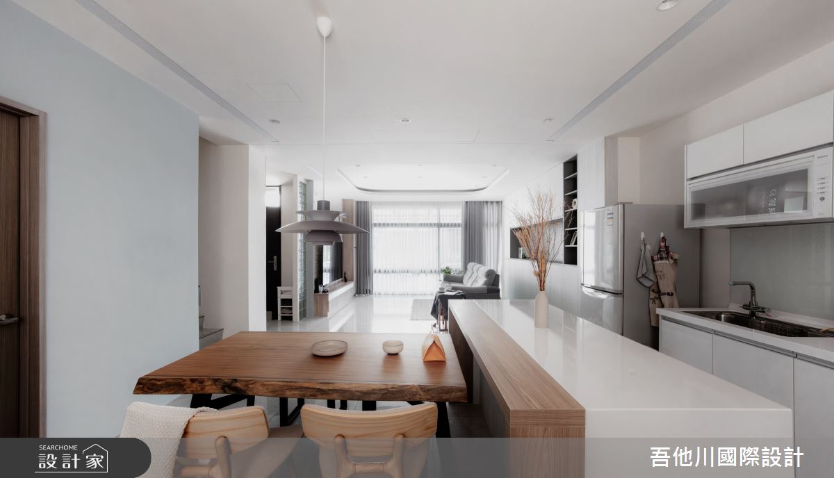 42坪預售屋＿北歐風客廳餐廳廚房中島案例圖片＿吾他川室內設計＿吾他川_自然之境之14