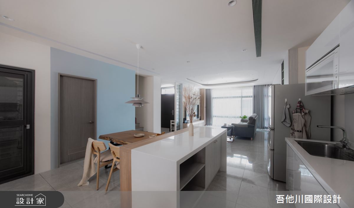 42坪預售屋＿北歐風客廳餐廳廚房中島案例圖片＿吾他川室內設計＿吾他川_自然之境之15