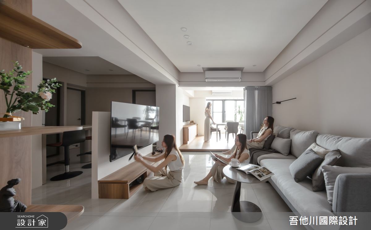 25坪老屋(16~30年)＿現代風客廳餐廳吧檯案例圖片＿吾他川室內設計＿吾他川_曦·境之6