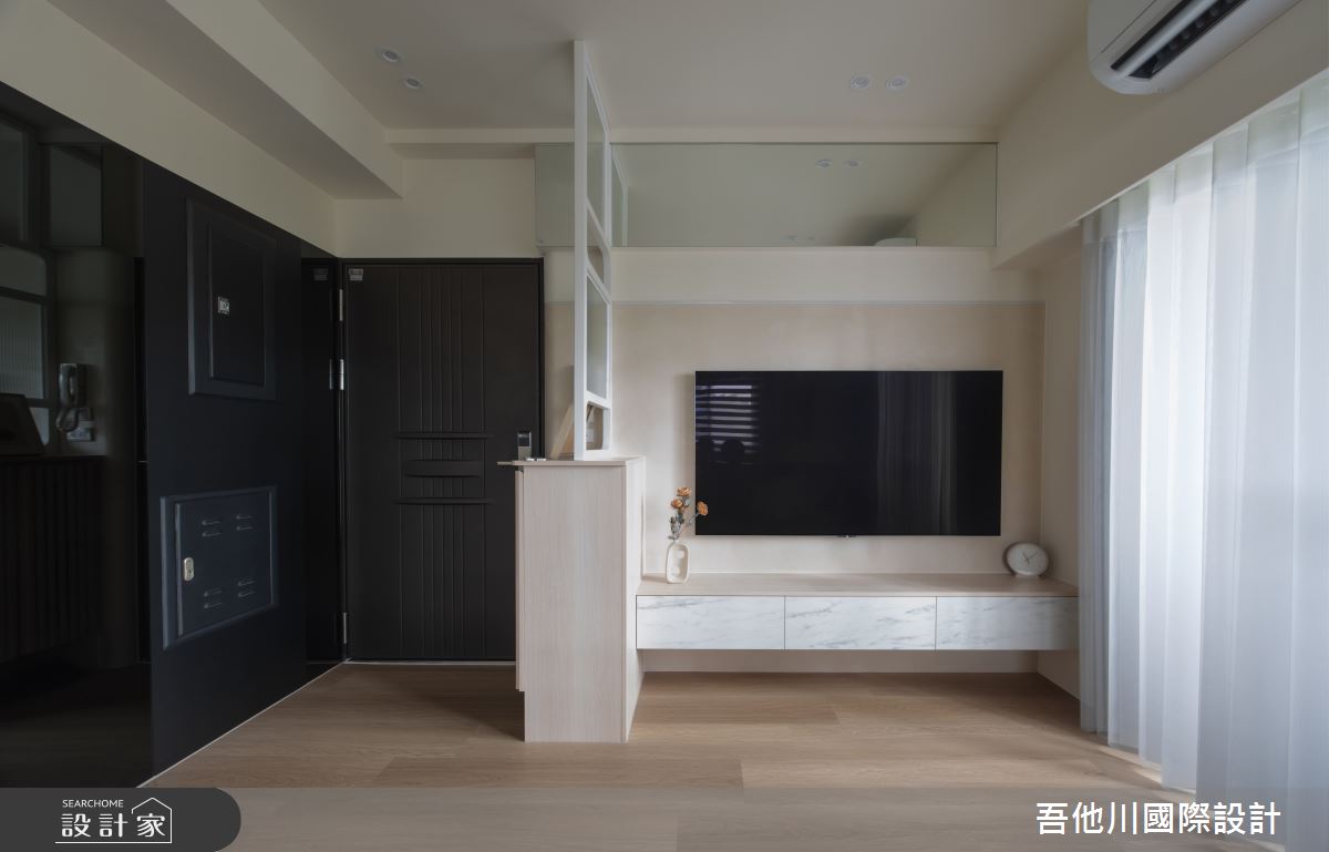 17坪預售屋＿北歐風玄關客廳案例圖片＿吾他川室內設計＿吾他川_漫悅居_新竹香山之4