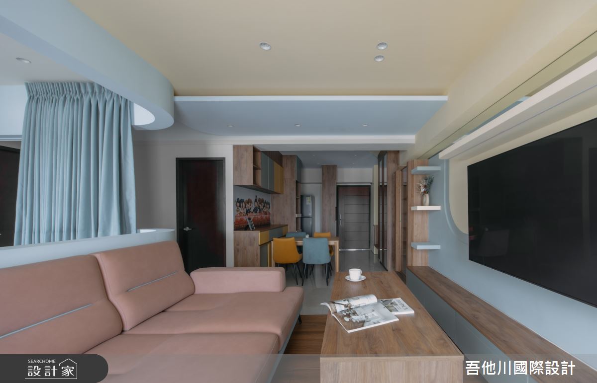 20坪預售屋＿混搭風玄關客廳餐廳案例圖片＿吾他川室內設計＿吾他川_Magic House_新竹東區之4