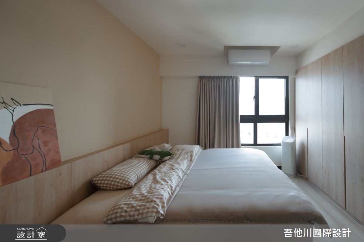 17坪新成屋(5年以下)＿北歐風臥室案例圖片＿吾他川室內設計＿吾他川_藝青宅_新竹竹北之24