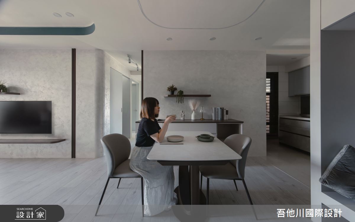 25坪新成屋(5年以下)＿混搭風餐廳案例圖片＿吾他川室內設計＿吾他川_海洋之韻_新竹竹北之15