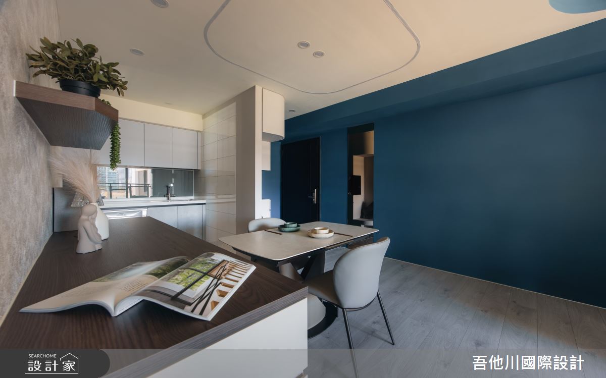 25坪新成屋(5年以下)＿混搭風餐廳廚房案例圖片＿吾他川室內設計＿吾他川_海洋之韻_新竹竹北之8