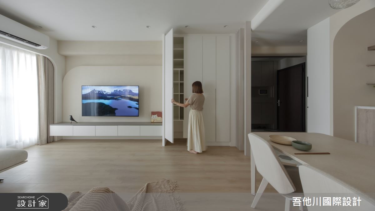 20坪新成屋(5年以下)＿混搭風玄關客廳餐廳中島案例圖片＿吾他川室內設計＿吾他川_境.月煦_新竹之19