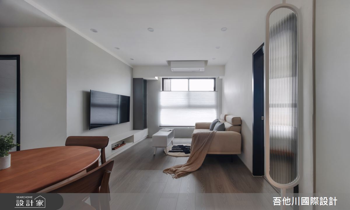 11坪新成屋(5年以下)＿簡約風客廳餐廳案例圖片＿吾他川室內設計＿吾他川_點綴,秋季意象_新竹竹北之1