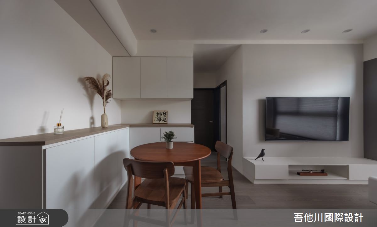 11坪新成屋(5年以下)＿簡約風客廳餐廳案例圖片＿吾他川室內設計＿吾他川_點綴,秋季意象_新竹竹北之4