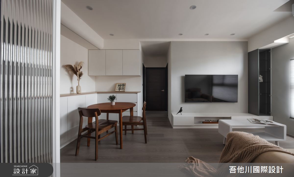 11坪新成屋(5年以下)＿簡約風客廳餐廳案例圖片＿吾他川室內設計＿吾他川_點綴,秋季意象_新竹竹北之3