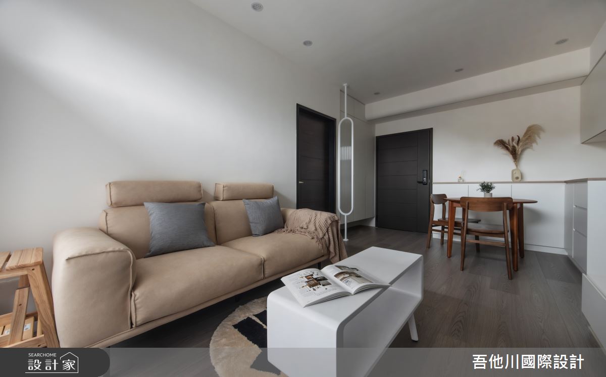 11坪新成屋(5年以下)＿簡約風玄關客廳餐廳案例圖片＿吾他川室內設計＿吾他川_點綴,秋季意象_新竹竹北之6