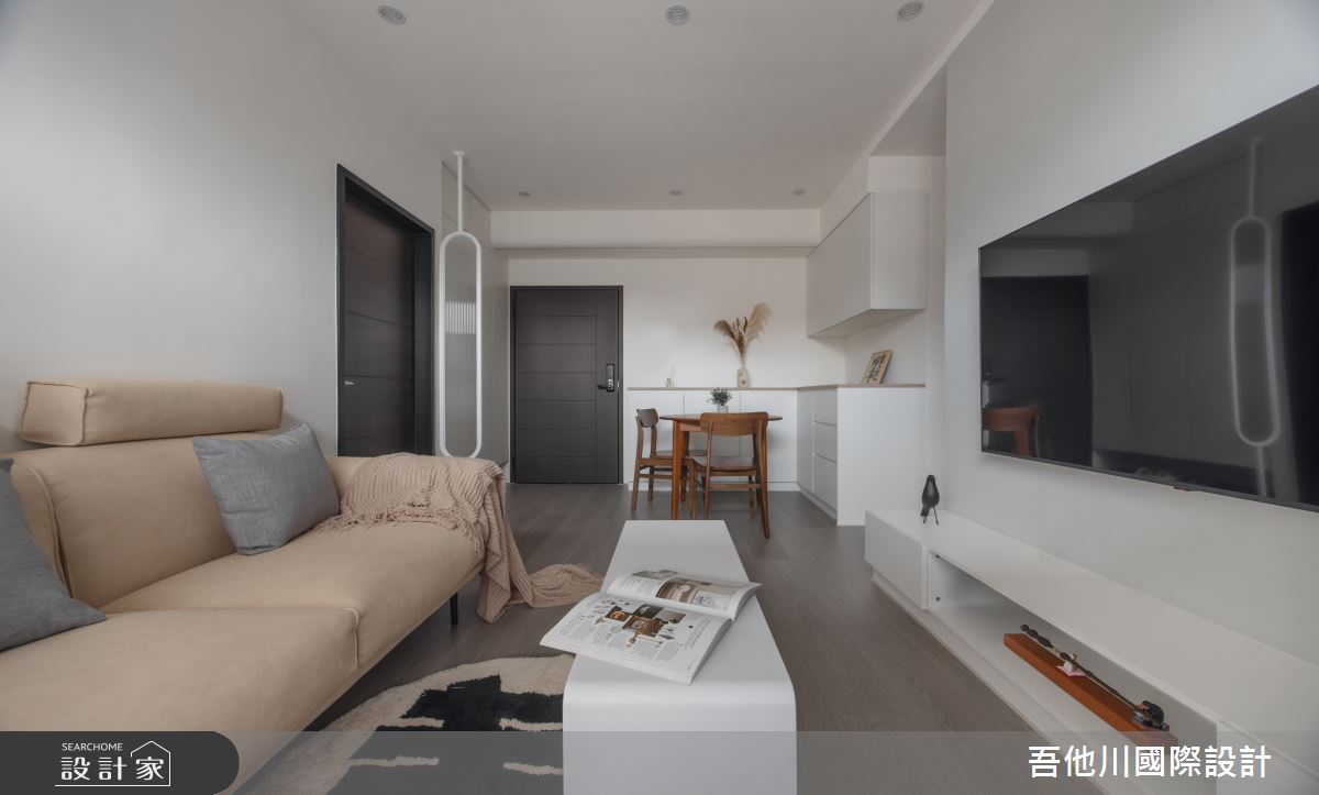 11坪新成屋(5年以下)＿簡約風玄關客廳餐廳案例圖片＿吾他川室內設計＿吾他川_點綴,秋季意象_新竹竹北之7