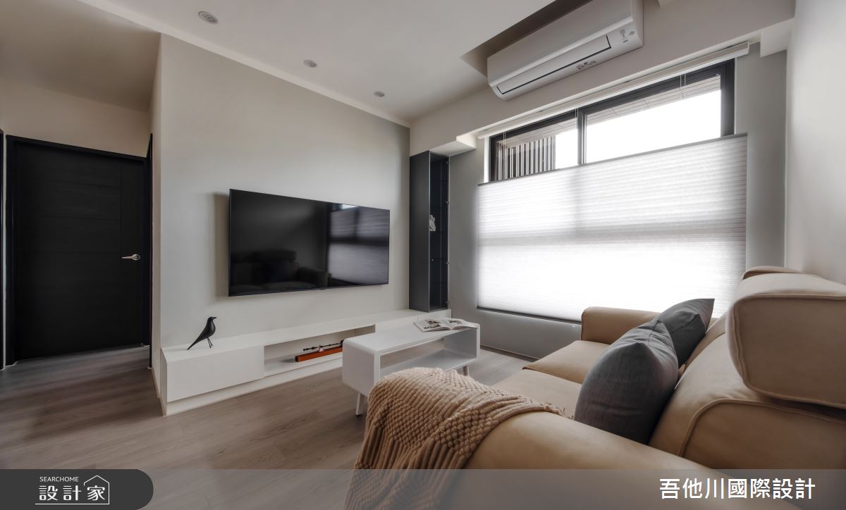 11坪新成屋(5年以下)＿簡約風客廳案例圖片＿吾他川室內設計＿吾他川_點綴,秋季意象_新竹竹北之14