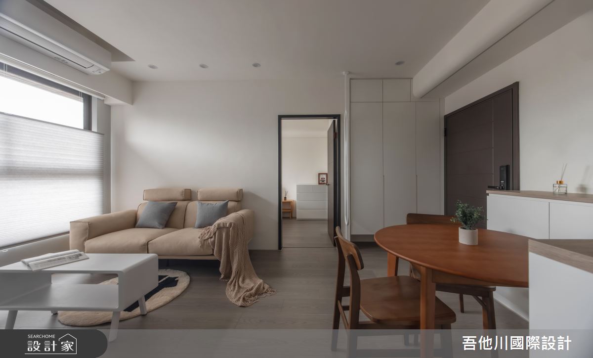 11坪新成屋(5年以下)＿簡約風客廳餐廳案例圖片＿吾他川室內設計＿吾他川_點綴,秋季意象_新竹竹北之19