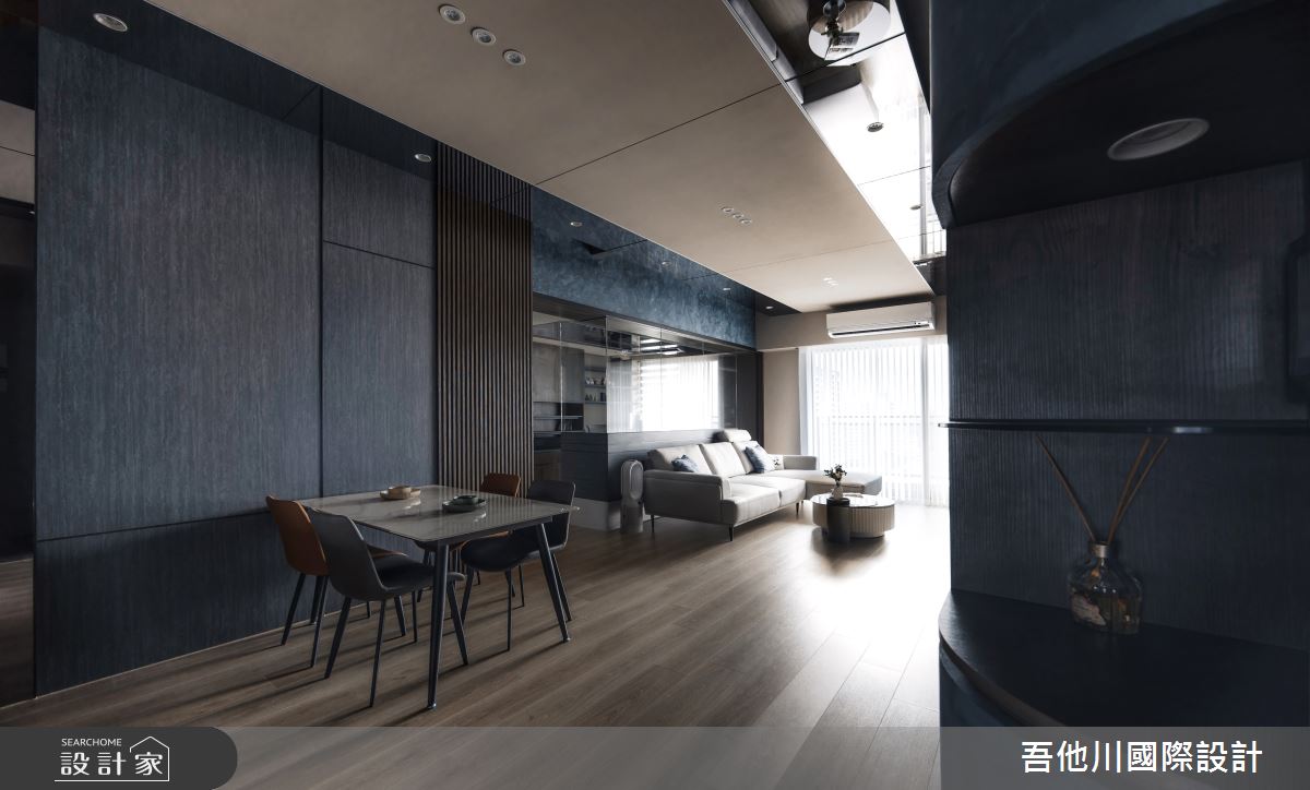 25坪新成屋(5年以下)＿現代風客廳餐廳案例圖片＿吾他川室內設計＿吾他川_穿透之間-一如既往的神祕_苗栗頭份之5