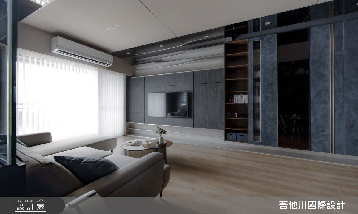 25坪新成屋(5年以下)＿現代風客廳案例圖片＿吾他川室內設計＿吾他川_穿透之間-一如既往的神祕_苗栗頭份之9