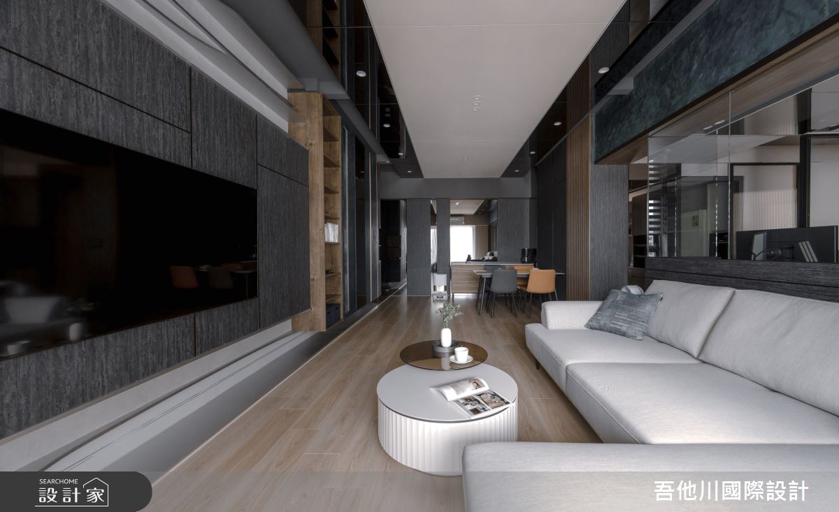 25坪新成屋(5年以下)＿現代風客廳餐廳案例圖片＿吾他川室內設計＿吾他川_穿透之間-一如既往的神祕_苗栗頭份之10