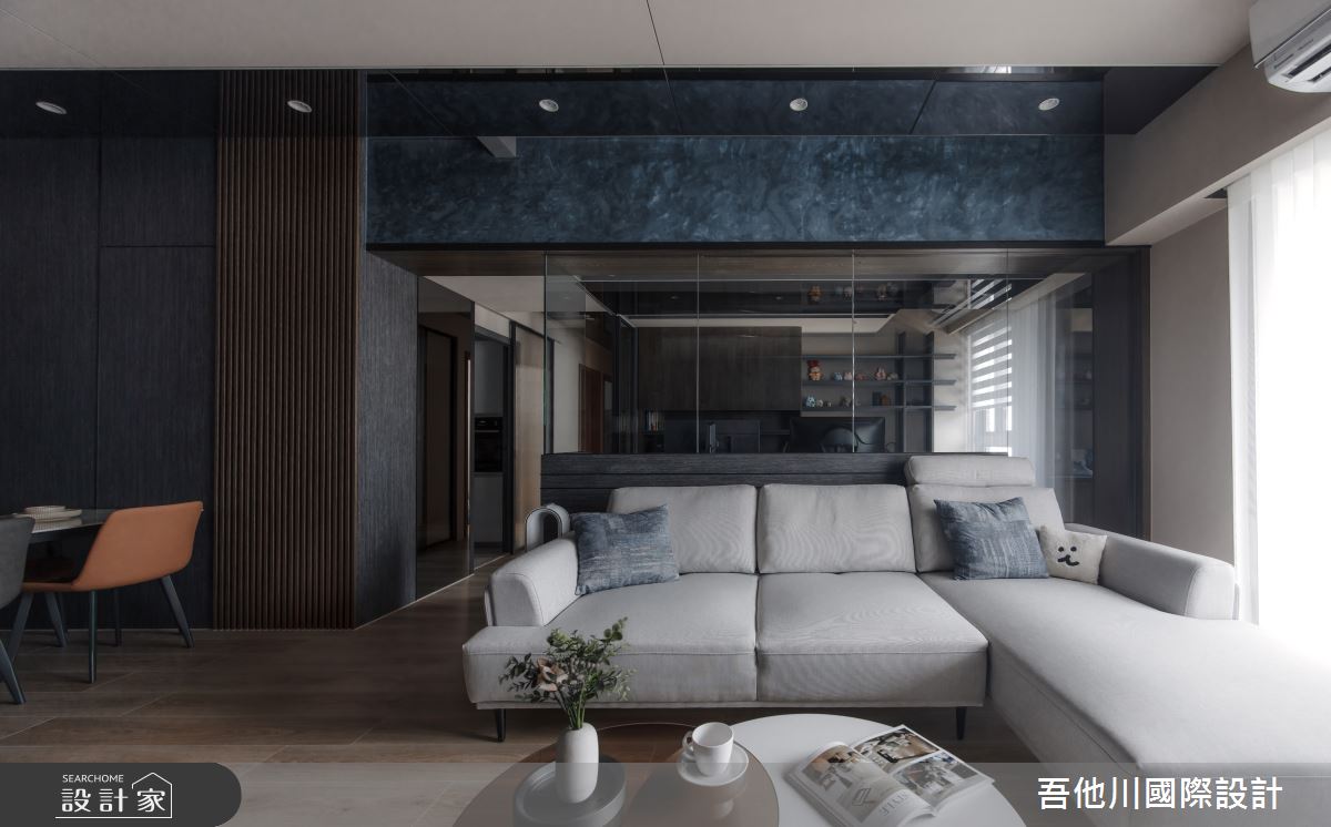 25坪新成屋(5年以下)＿現代風客廳案例圖片＿吾他川室內設計＿吾他川_穿透之間-一如既往的神祕_苗栗頭份之11