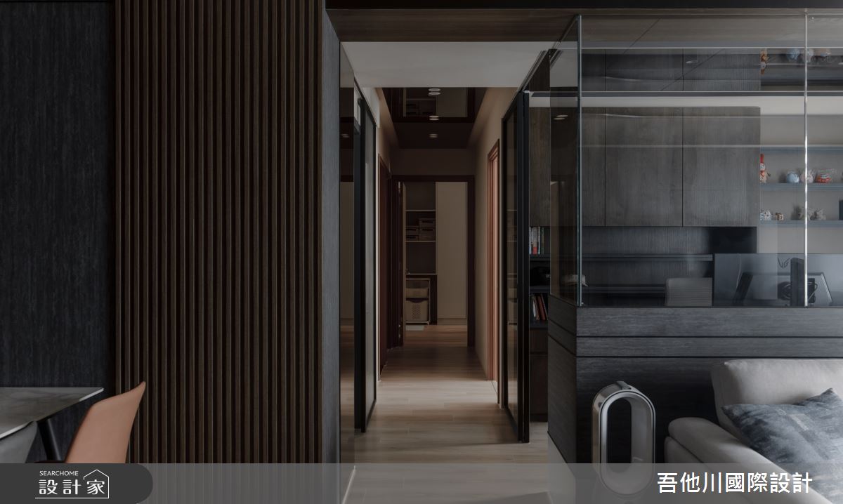 25坪新成屋(5年以下)＿現代風走廊案例圖片＿吾他川室內設計＿吾他川_穿透之間-一如既往的神祕_苗栗頭份之15
