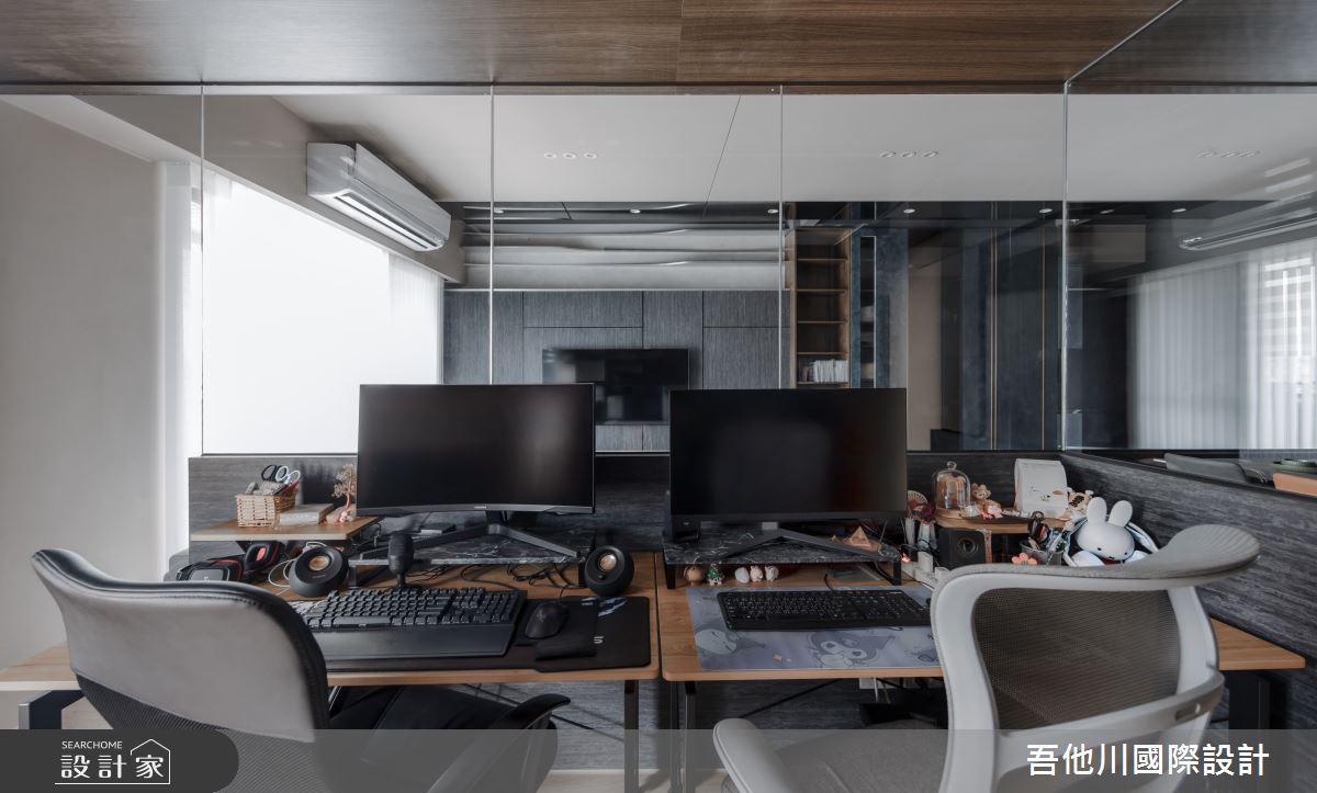 25坪新成屋(5年以下)＿現代風書房案例圖片＿吾他川室內設計＿吾他川_穿透之間-一如既往的神祕_苗栗頭份之19