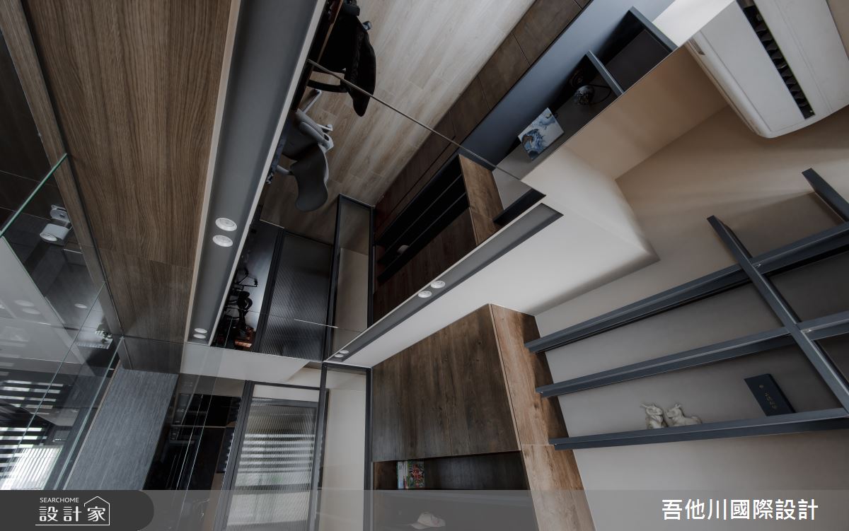 25坪新成屋(5年以下)＿現代風書房案例圖片＿吾他川室內設計＿吾他川_穿透之間-一如既往的神祕_苗栗頭份之22