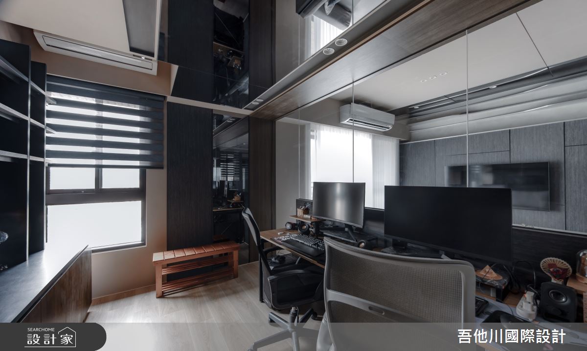 25坪新成屋(5年以下)＿現代風書房案例圖片＿吾他川室內設計＿吾他川_穿透之間-一如既往的神祕_苗栗頭份之18