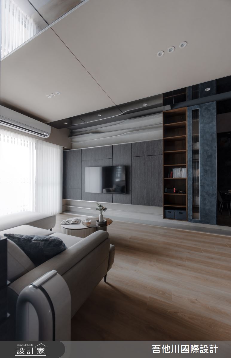 25坪新成屋(5年以下)＿現代風客廳案例圖片＿吾他川室內設計＿吾他川_穿透之間-一如既往的神祕_苗栗頭份之26