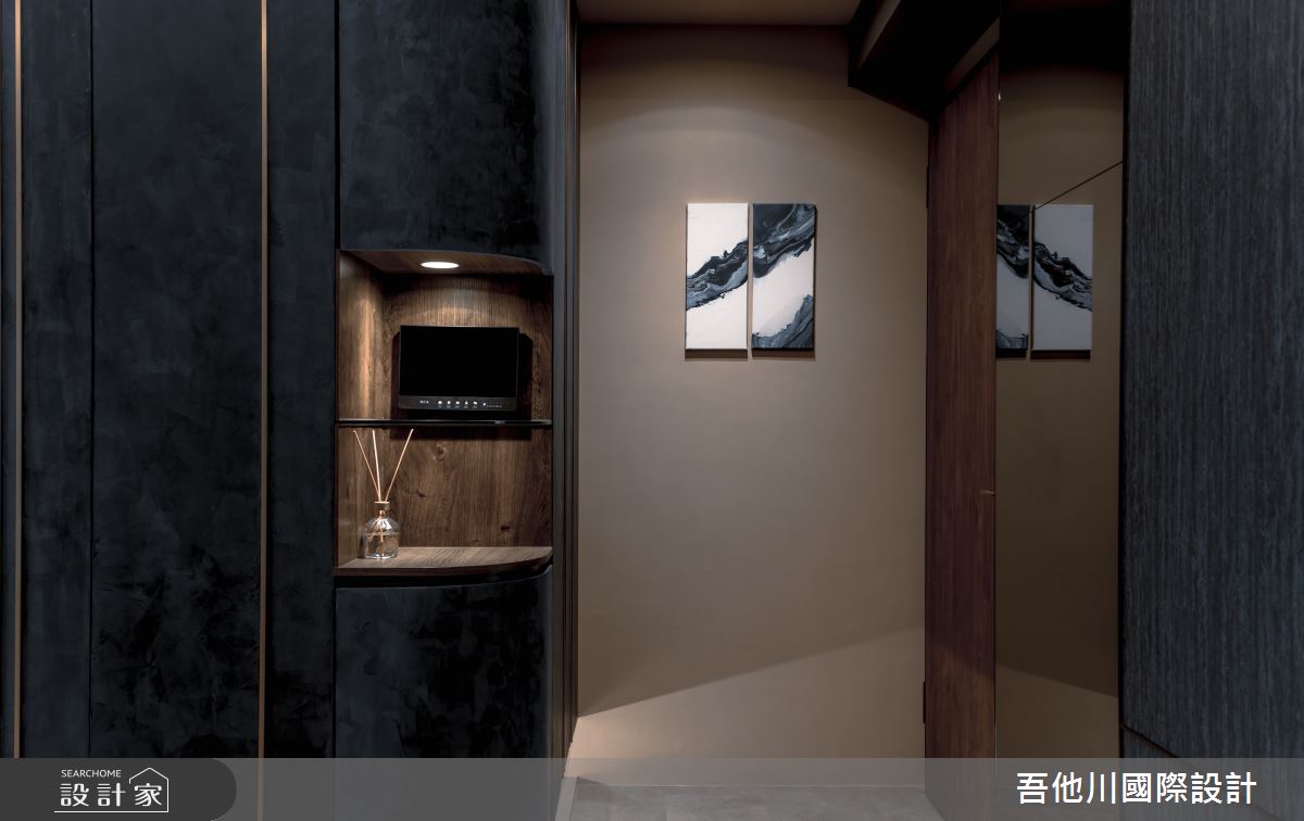 25坪新成屋(5年以下)＿現代風玄關案例圖片＿吾他川室內設計＿吾他川_穿透之間-一如既往的神祕_苗栗頭份之2